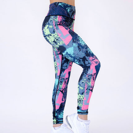Véra | Women’s Abstract Print Leggings – Artistic Athleisure - Colorful