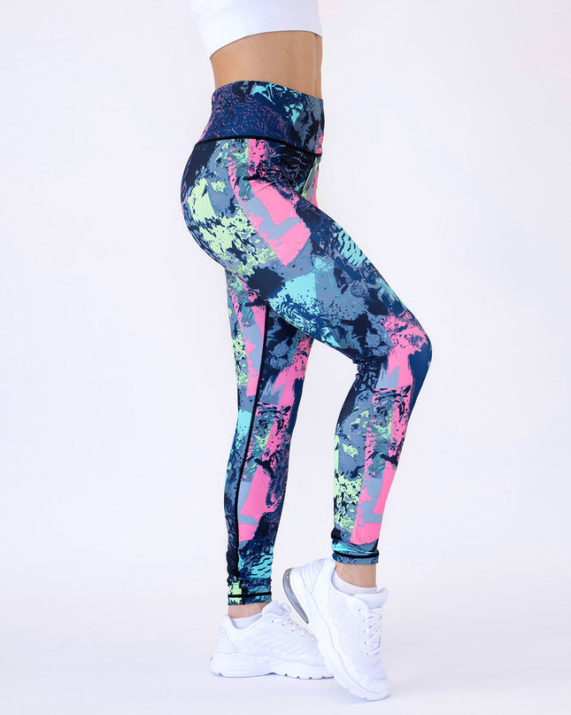 Véra | Women’s Abstract Print Leggings – Artistic Athleisure - Colorful