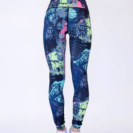Véra | Women’s Abstract Print Leggings – Artistic Athleisure - Colorful