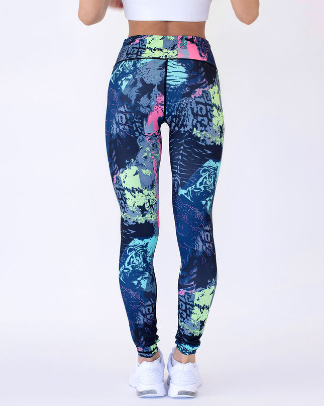 Véra | Women’s Abstract Print Leggings – Artistic Athleisure - Colorful