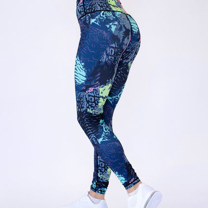 Véra | Women’s Abstract Print Leggings – Artistic Athleisure - Colorful