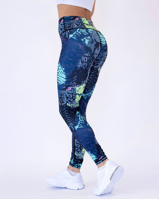Véra | Women’s Abstract Print Leggings – Artistic Athleisure - Colorful