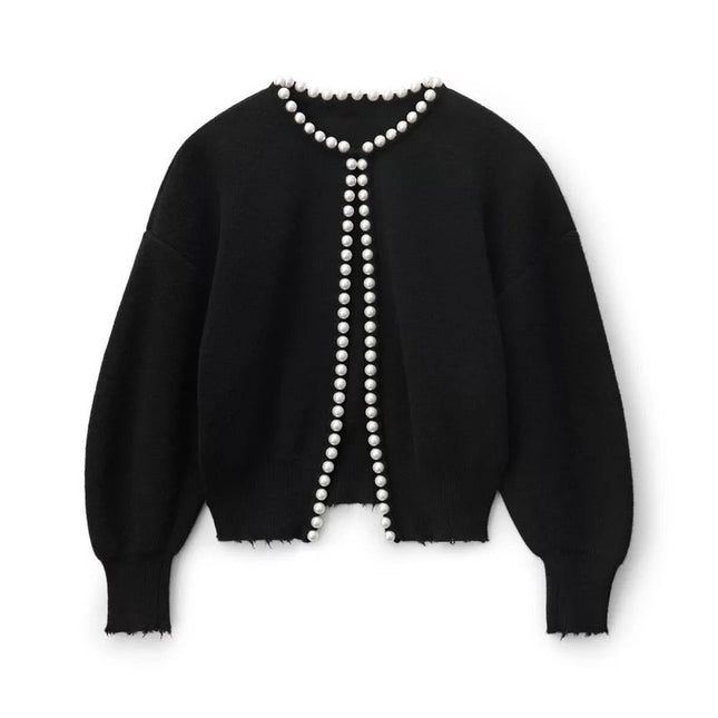 Vanessa | Soft-Knit Cardigan with Pearl Buttons – Boyfriend Cardigan