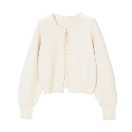 Vanessa | Soft-Knit Cardigan with Pearl Buttons – Boyfriend Cardigan