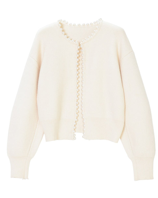 Vanessa | Soft-Knit Cardigan with Pearl Buttons – Boyfriend Cardigan