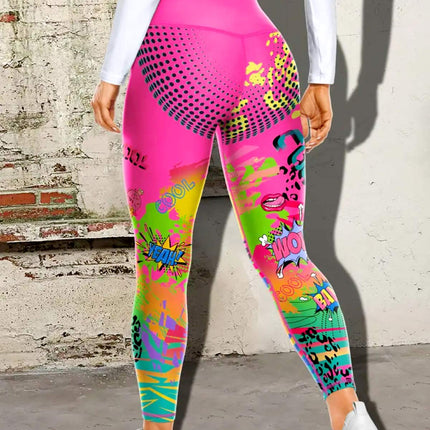 Vintessa | Women’s High-Rise Leggings – Retro-Inspired Activewear - Pink
