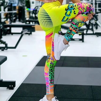 Vintessa | Women’s High-Rise Leggings – Retro-Inspired Activewear - Yellow