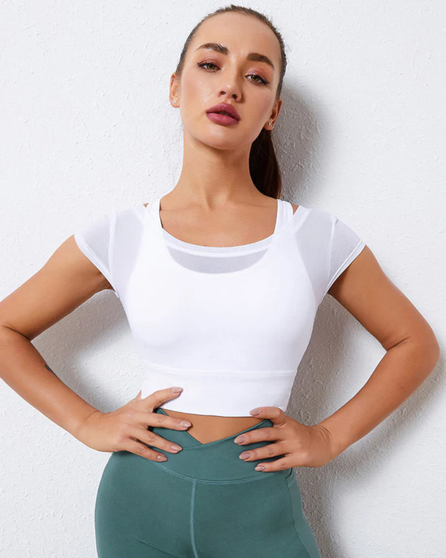 Optima | Sports Bra for Women with Double Layer Design – White