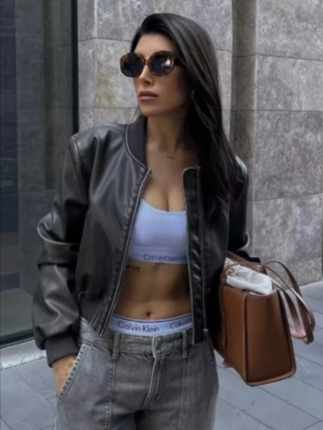 Willowyn | Zipper Bomber Jacket – Cropped Jacket