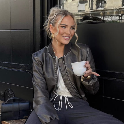 Willowyn | Zipper Bomber Jacket – Cropped Jacket