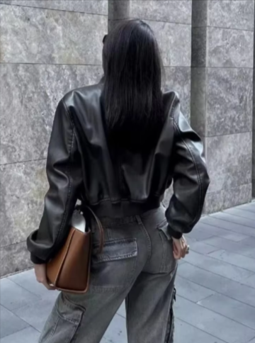 Willowyn | Zipper Bomber Jacket – Cropped Jacket