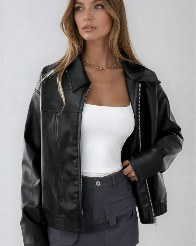 Zeptera | Faux Jacket – Cropped Jacket with Zipper