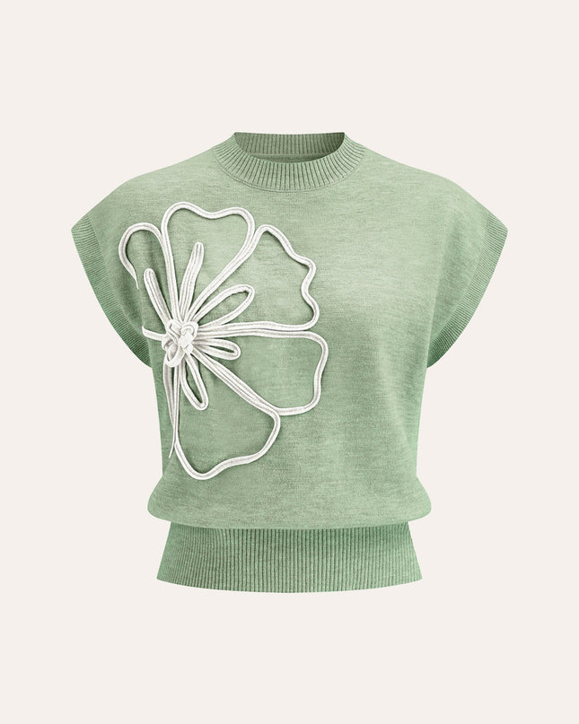 Aimee | Cap Sleeve Knit Sweater Vest