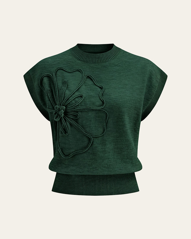 Aimee | Cap Sleeve Knit Sweater Vest