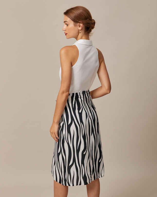 Alessia | Sleeveless Collared Button-Up Shirt