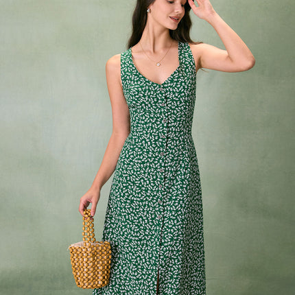 Astrid | Fitted V-Neck Floral Summer Dress