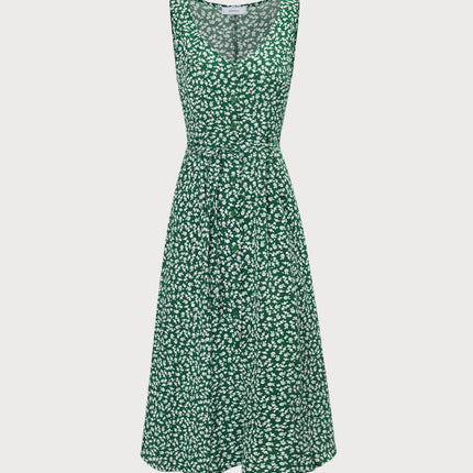 Astrid | Fitted V-Neck Floral Summer Dress