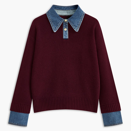 Azure | Panel Lapel Holiday Clothes Sweater