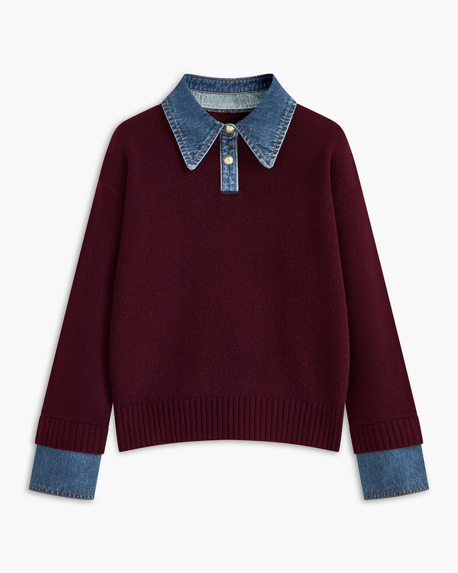 Azure | Panel Lapel Holiday Clothes Sweater