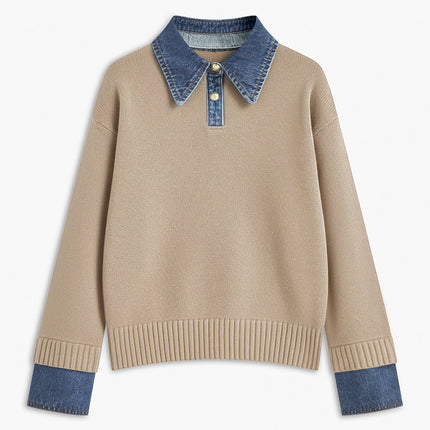 Azure | Panel Lapel Holiday Clothes Sweater