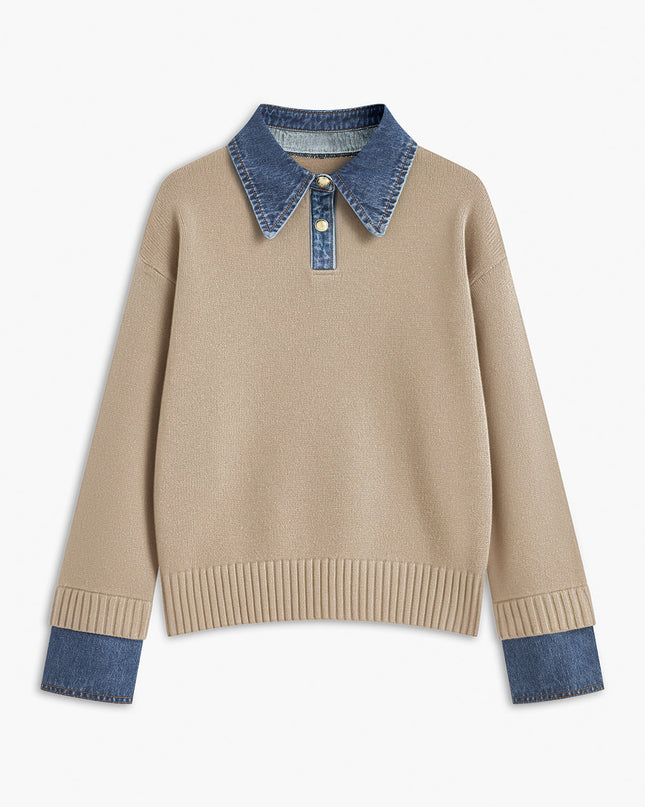 Azure | Panel Lapel Holiday Clothes Sweater