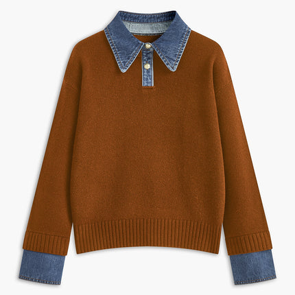 Azure | Panel Lapel Holiday Clothes Sweater