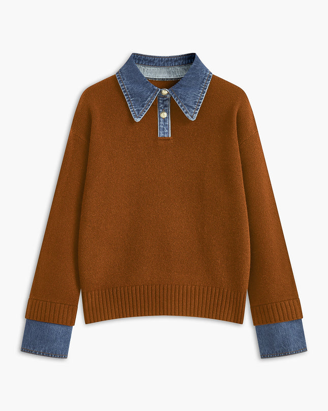 Azure | Panel Lapel Holiday Clothes Sweater