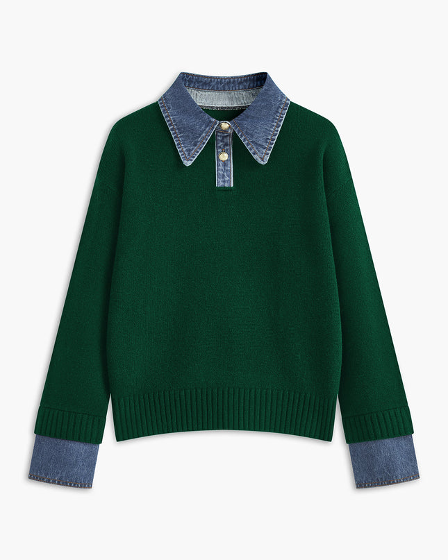 Azure | Panel Lapel Holiday Clothes Sweater