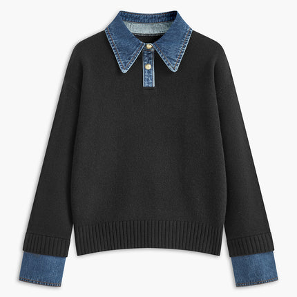 Azure | Panel Lapel Holiday Clothes Sweater