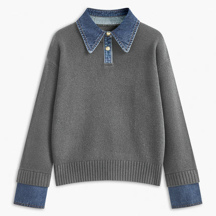 Azure | Panel Lapel Holiday Clothes Sweater