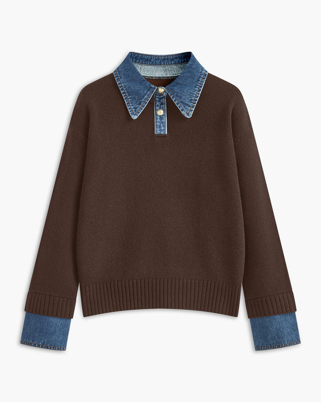 Azure | Panel Lapel Holiday Clothes Sweater