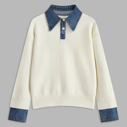Azure | Panel Lapel Holiday Clothes Sweater