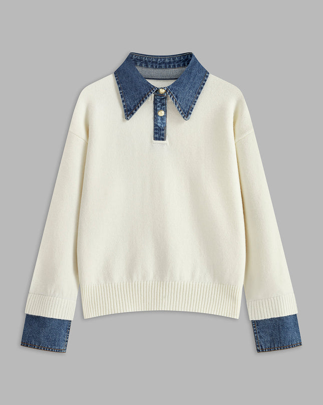 Azure | Panel Lapel Holiday Clothes Sweater