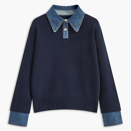 Azure | Panel Lapel Holiday Clothes Sweater