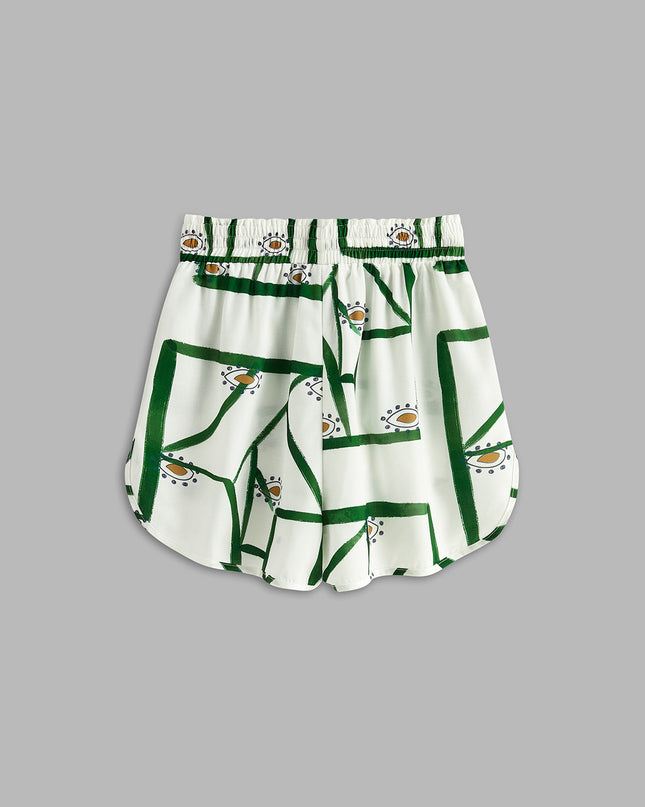 Bella | Relaxed Fit Printed Drawstring Short Set