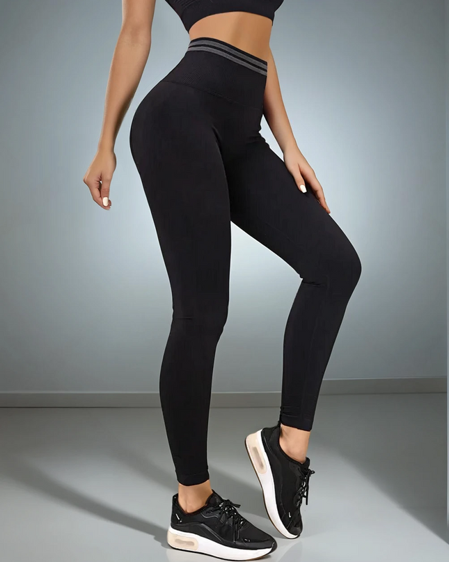 Kinetic | Seamless Scrunch Leggings for Women – Black