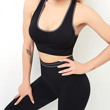 Kinetic | Seamless Sports Bra – Elevate Your Performance - Black