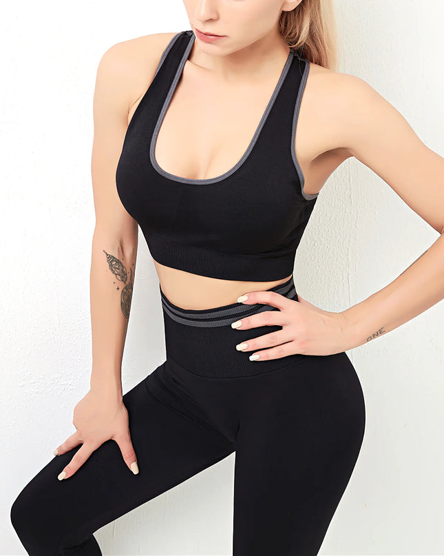 Kinetic | Seamless Sports Bra – Elevate Your Performance - Black