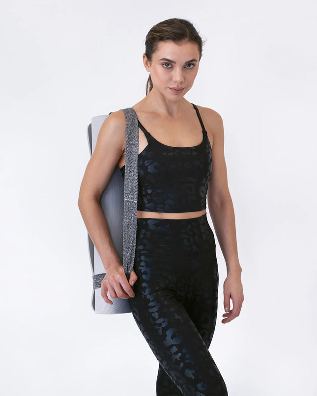 Lume | Crop Top for Women with Metallic Leopard Print