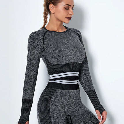Horizon | Long Sleeve Active Top – Sleek Support Meets Seamless Comfort - Space Black