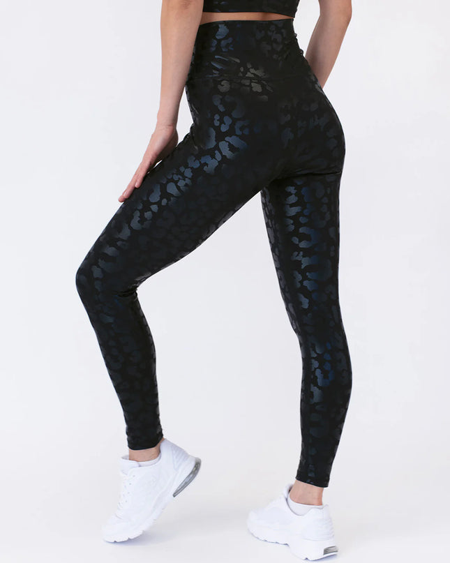 Lume | Leggings for Women with Metallic Leopard Print