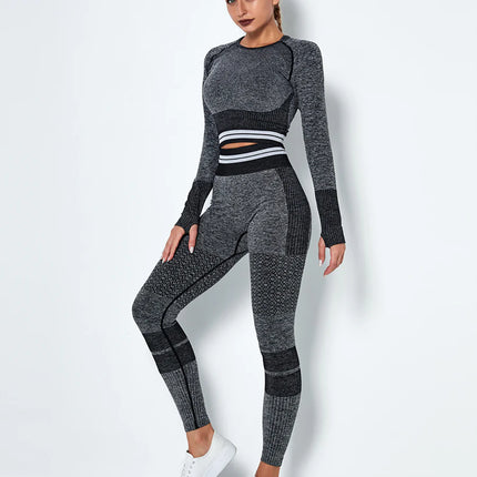 Horizon | Long Sleeve Active Top – Sleek Support Meets Seamless Comfort - Space Black