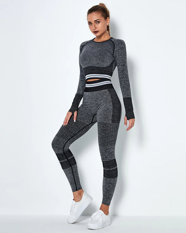 Horizon | Long Sleeve Active Top – Sleek Support Meets Seamless Comfort - Space Black