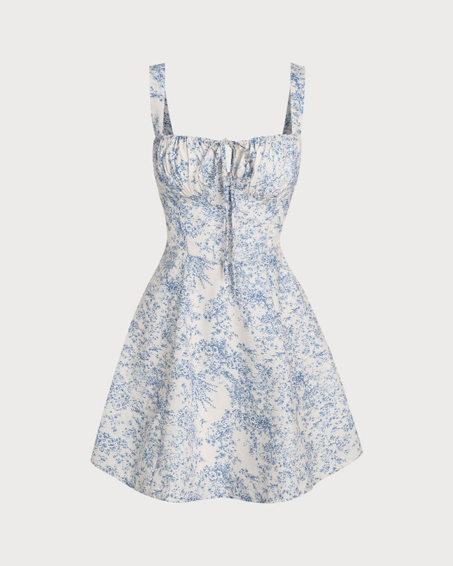 Bridget | Ruched Fit Floral Wedding Guest Mini Dress