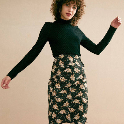 Bridget | Sheer Fit Lace Detail Knit Top