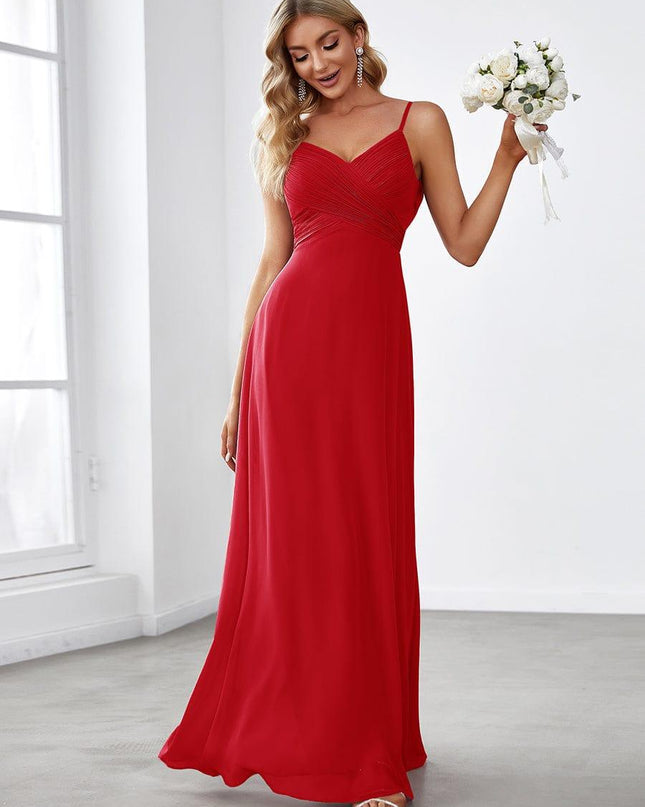 Brinley | Draped Back Sweetheart Floor-Length Bridesmaid Dress