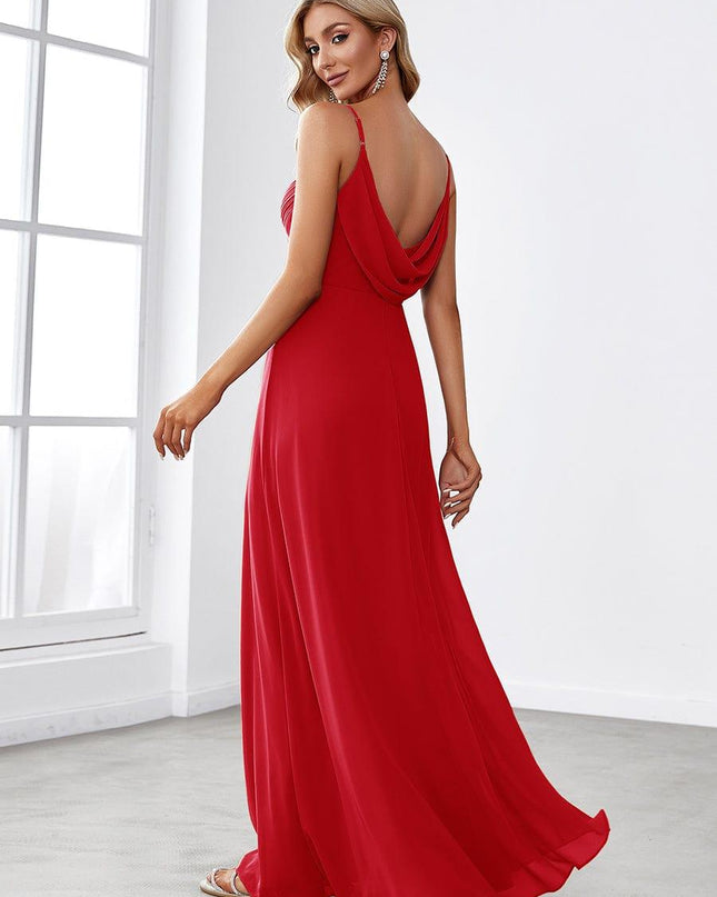 Brinley | Draped Back Sweetheart Floor-Length Bridesmaid Dress