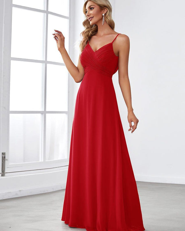 Brinley | Draped Back Sweetheart Floor-Length Bridesmaid Dress