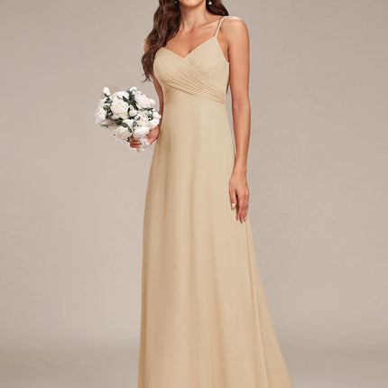 Brinley | Draped Back Sweetheart Floor-Length Bridesmaid Dress