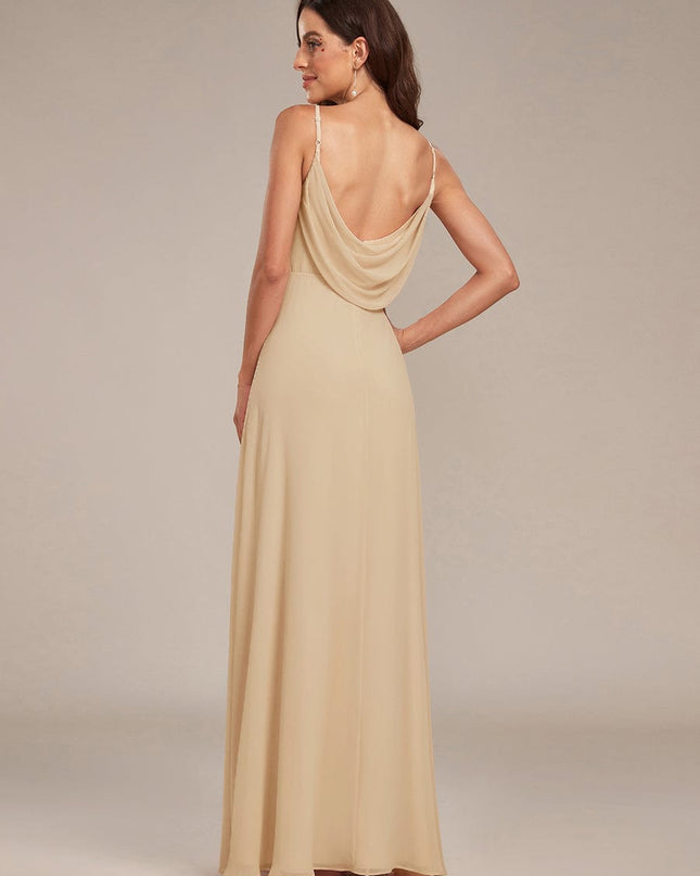 Brinley | Draped Back Sweetheart Floor-Length Bridesmaid Dress